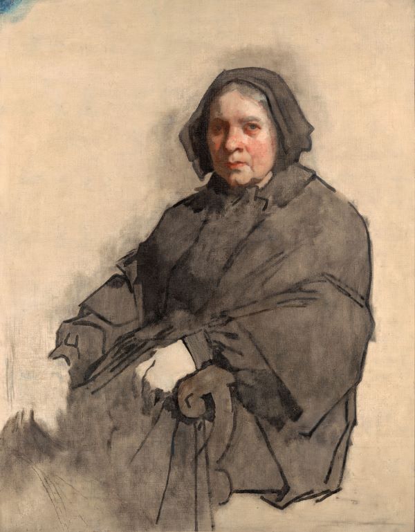 Feuerbach's unfinished portrat of an old woman