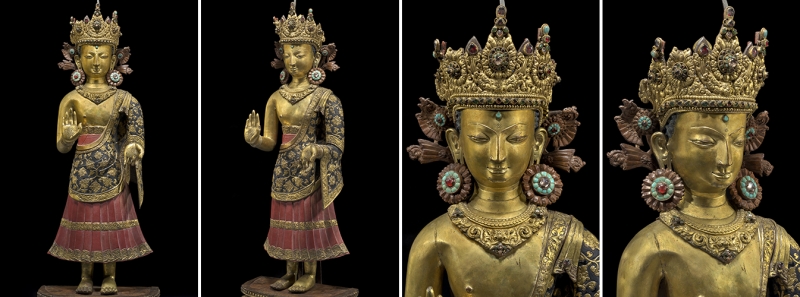 Four views of the Dipankara Buddha from photography in 2023.