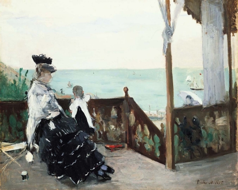 Berthe Morisot (French, 1841–1895), In a Villa at the Seaside, 1874, oil on canv